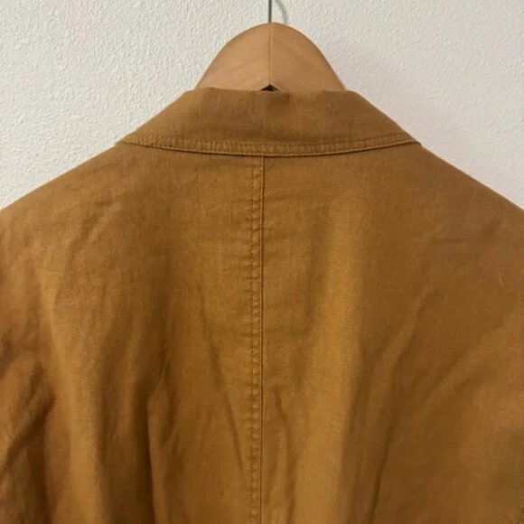 Territory Ahead Linen Blend Blazer Brown Pinstripe Lining Summer Western NWT-44R - Picture 3 of 11